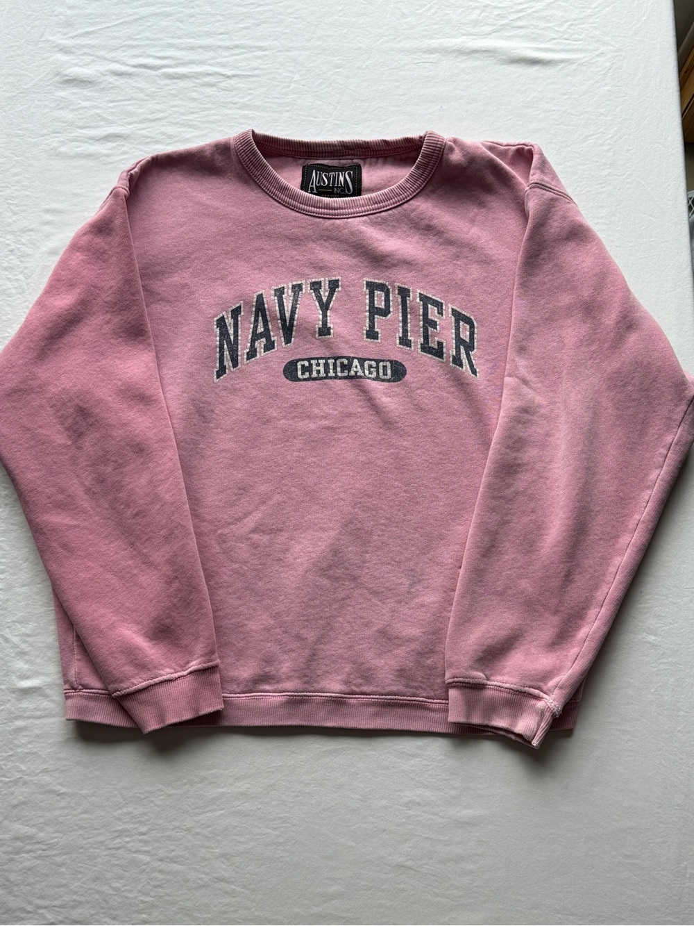 Austin's Navy Pier Chicago Pink Crewneck Sweatshirt